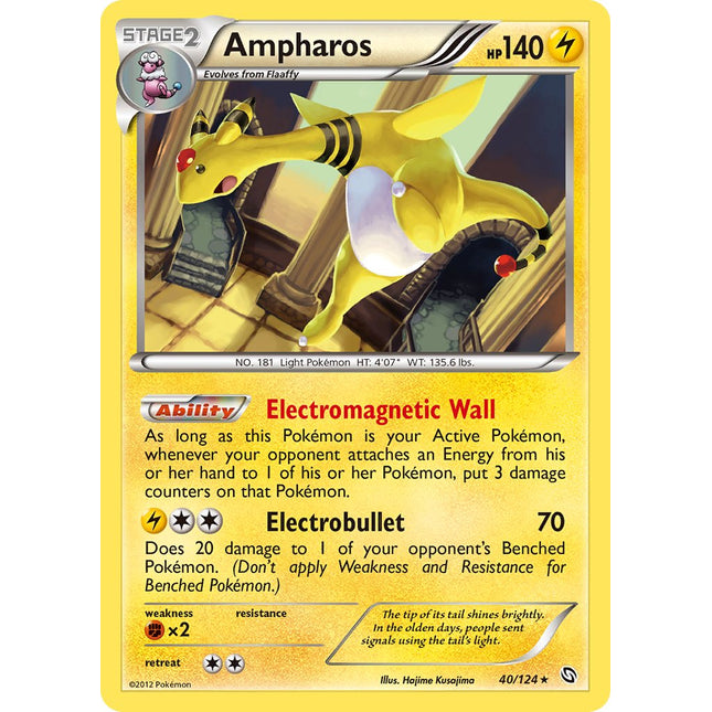 Ampharos (40/124) (Cosmos Holo) (Blister Exclusive) [Black & White: Dragons Exalted]