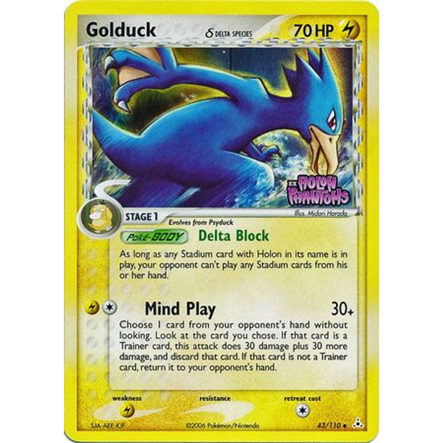 Golduck (43/110) (Delta Species) (Stamped) [EX: Holon Phantoms]