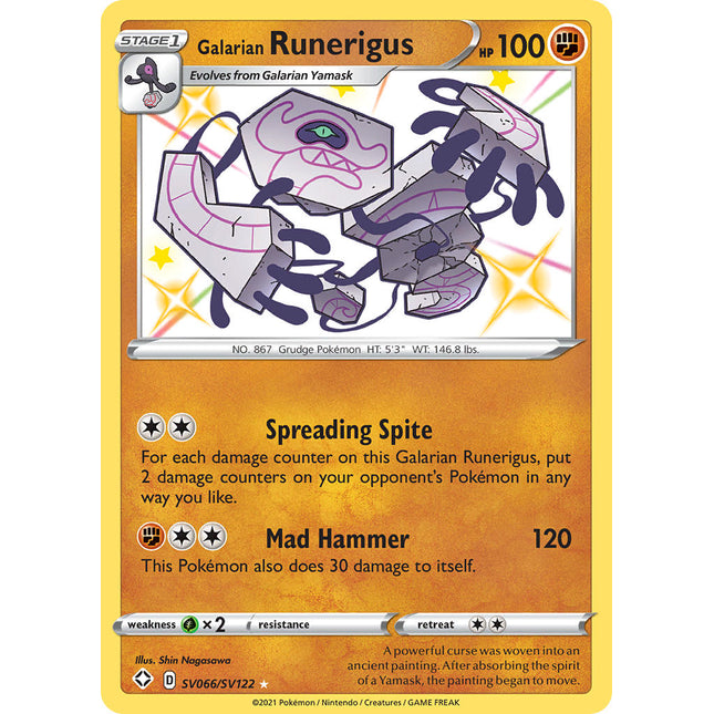 Galarian Runerigus (SV066/SV122) [Sword & Shield: Shining Fates]