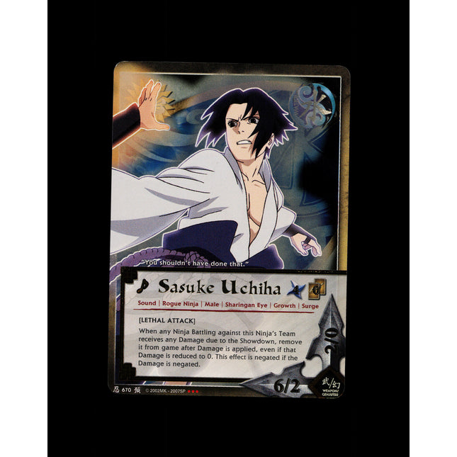 Sasuke Uchiha - 670 - NM - Foil - Promo - Naruto CCG - E1-100