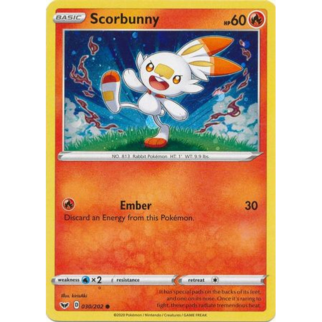 Scorbunny (030/202) (Cosmos Holo) [Sword & Shield: Base Set]