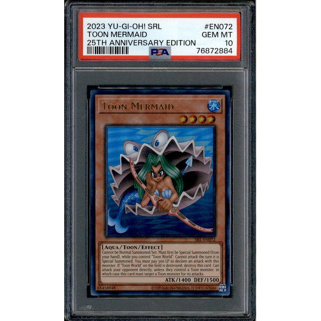 Toon Mermaid - SRL-EN072 - PSA 10 - Ultra - Spell Ruler - Pokemon - 72884