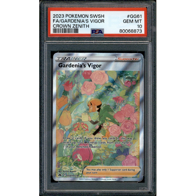 Gardenia's Vigor - GG61/GG70 - PSA 10 - Full Art - Crown Zenith - Pokemon - 68873