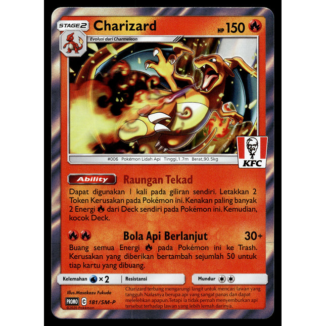 Charizard - 181/SM-P - PSA NM - Indonesian - KFC - Promo - Pokemon - A1-40