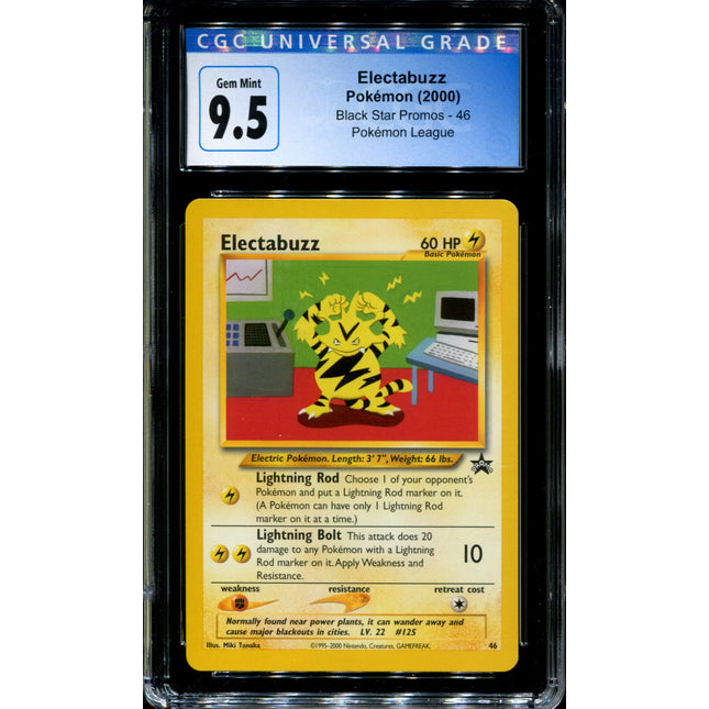 Electabuzz - 46 - CGC 9.5 - Black Star Promos - League - Pokemon - 92021