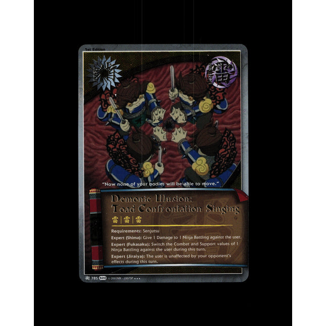 Demonic Illusion: Toad Confrontation Singing - 785 - NM - 1st Edition - Super Rare Foil - Naruto CCG - D3-61