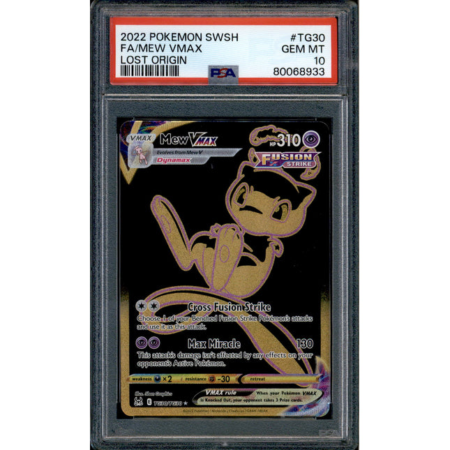 Mew Vmax - TG30/TG30 - PSA 10 - Secret Rare - Lost Origin - Pokemon - 68933