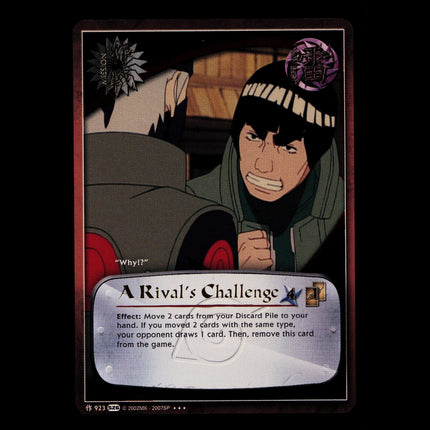 A Rival's Challenge - 923 - NM - Foil - S26 - Naruto CCG - E1-160