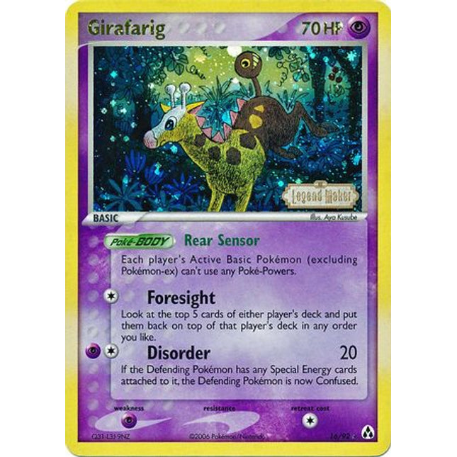 Girafarig (16/92) (Stamped) [EX: Legend Maker]