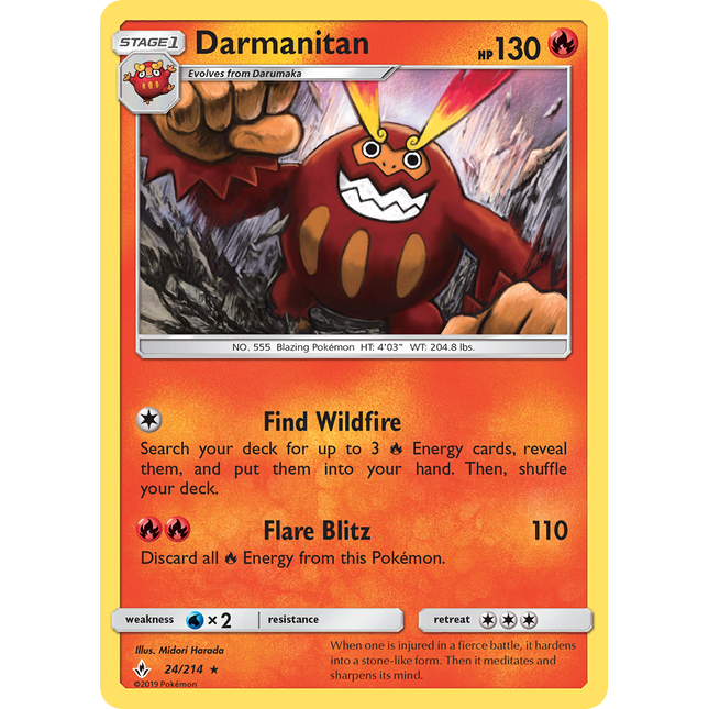 Darmanitan (24/214) [Sun & Moon: Unbroken Bonds]