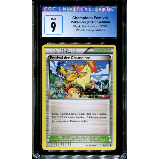 Champions Festival - XY91 - CGC 9 - Black Star Promos - German - World C. - Pokemon - 94062