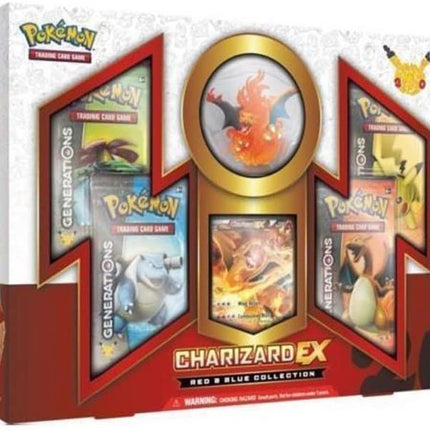 Charizard EX - Pokemon - Generations Red & Blue Collection Box - Sealed - New