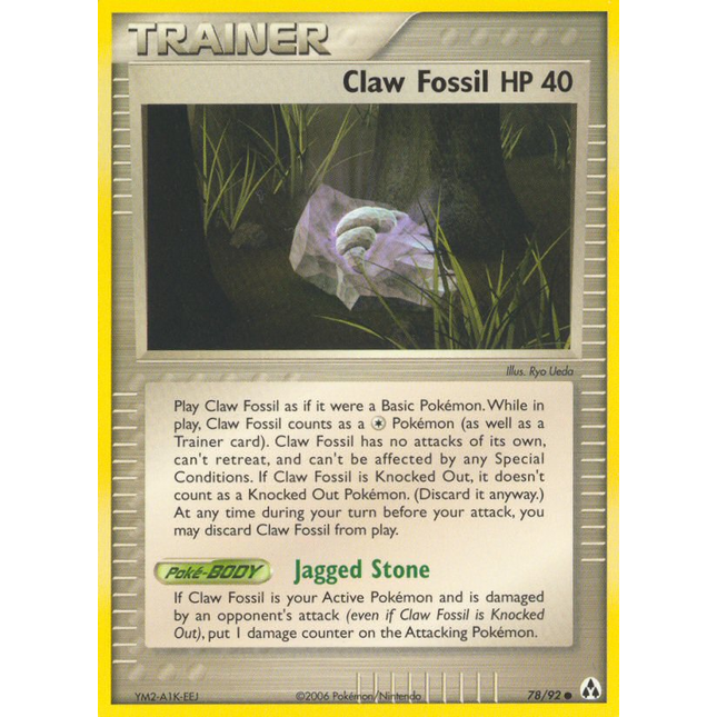 Claw Fossil (78/92) [EX: Legend Maker]
