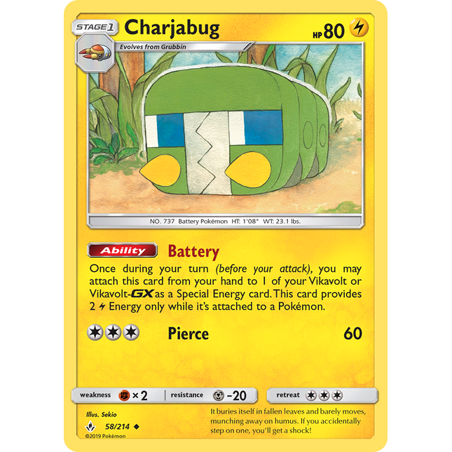 Charjabug (58/214) [Sun & Moon: Unbroken Bonds]