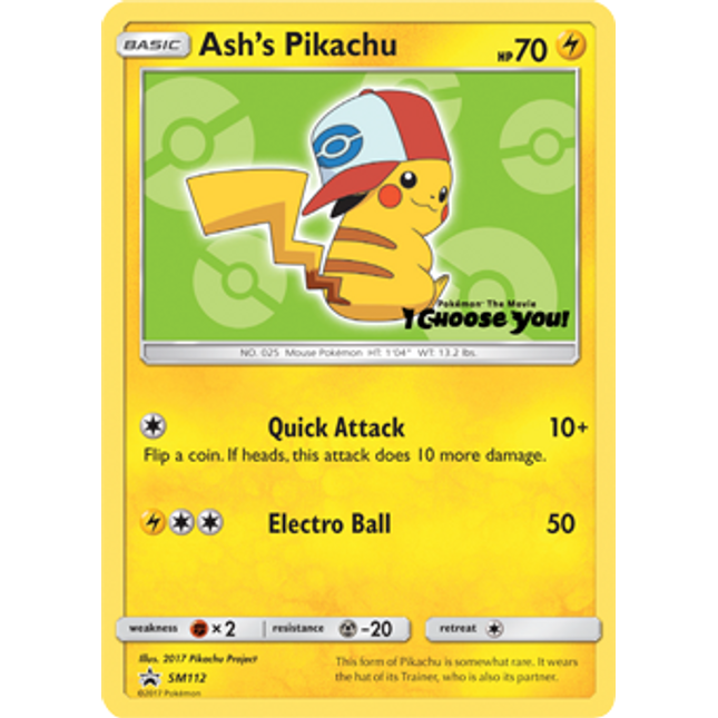 Ash's Pikachu (SM112) [Sun & Moon: Black Star Promos]