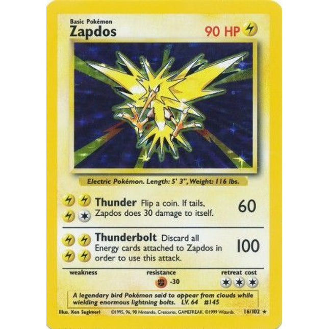 Zapdos (16/102) [Base Set]