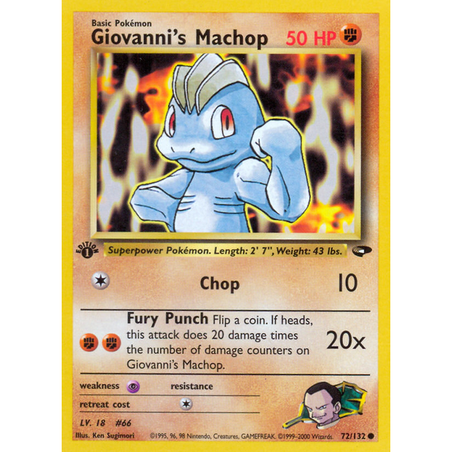Giovanni's Machop (72/132) [Gym Challenge 1st Edition]