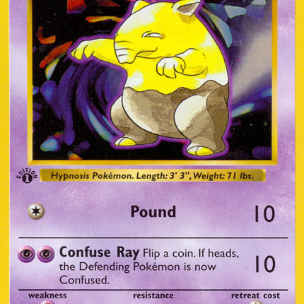 Drowzee (49/102) (Shadowless) [Base Set 1st Edition]