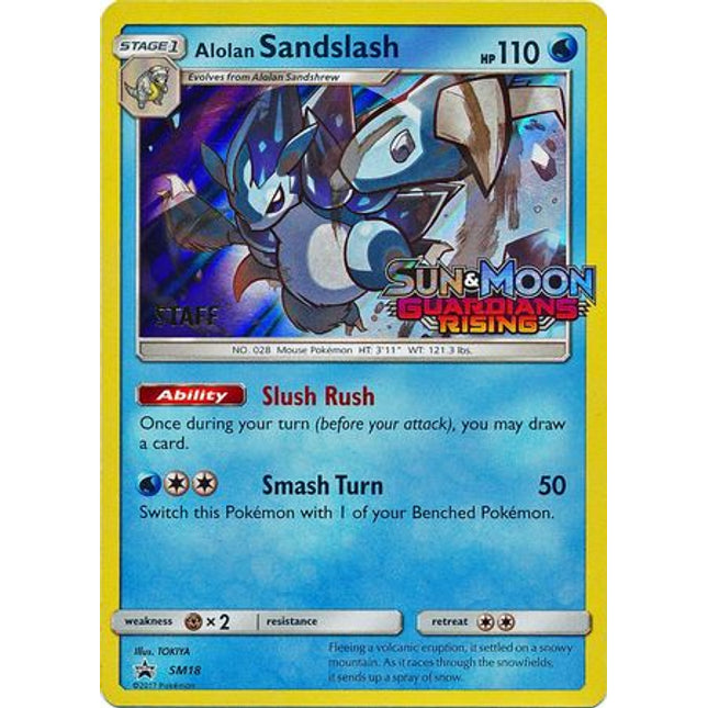 Alolan Sandslash  (SM18) (Staff Prerelease Promo) [Sun & Moon: Black Star Promos]