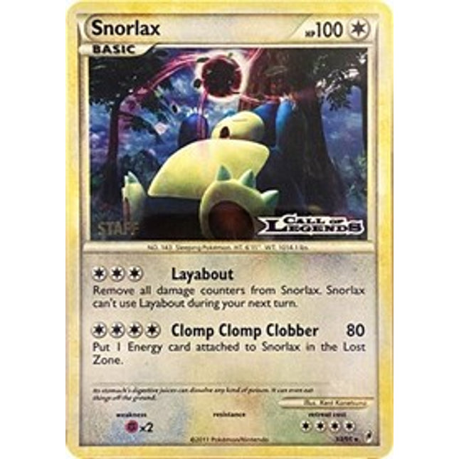 Snorlax - 33/95 (Prerelease Promo) [Staff] [Nintendo: Black Star Promos]