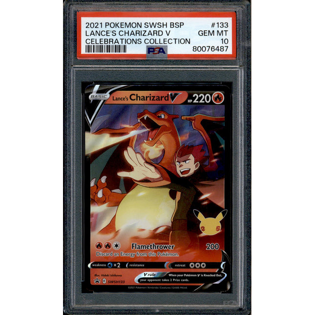 Lance's Charizard V - SWSH133 - PSA 10 - Ultra Rare - Promo - Pokemon - 76487