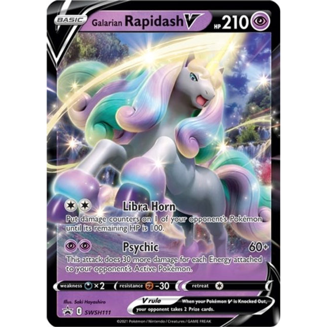 Galarian Rapidash V (SWSH111) (Jumbo Card) [Sword & Shield: Black Star Promos]