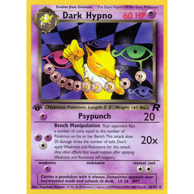 Dark Hypno (26/82) [Team Rocket 1st Edition]