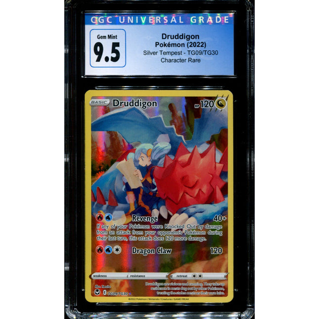 Druddigon - TG09/TG30 - CGC 9.5 - Silver Tempest - Character Rare - Pokemon - 5044