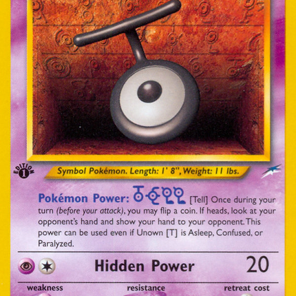Unown [T] (88/105) [Neo Destiny 1st Edition]