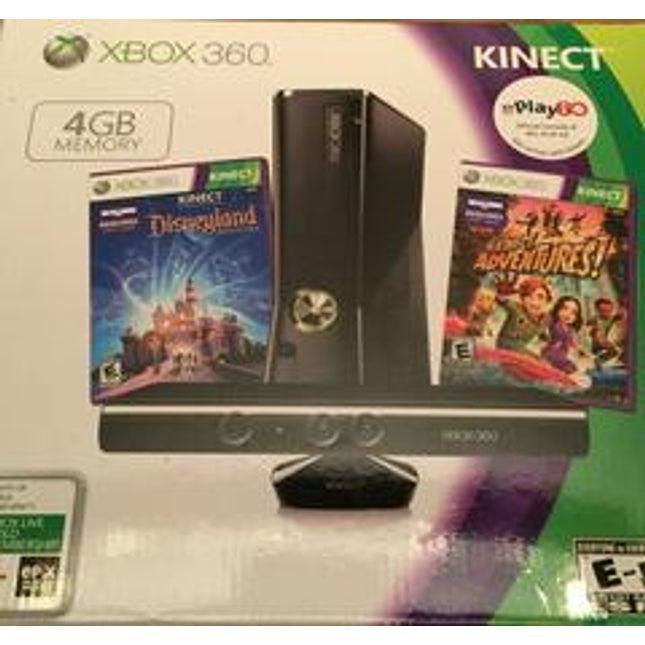 Xbox 360 Slim 4GB Console Kinect Disneyland Adventures Bundle - Xbox 360
