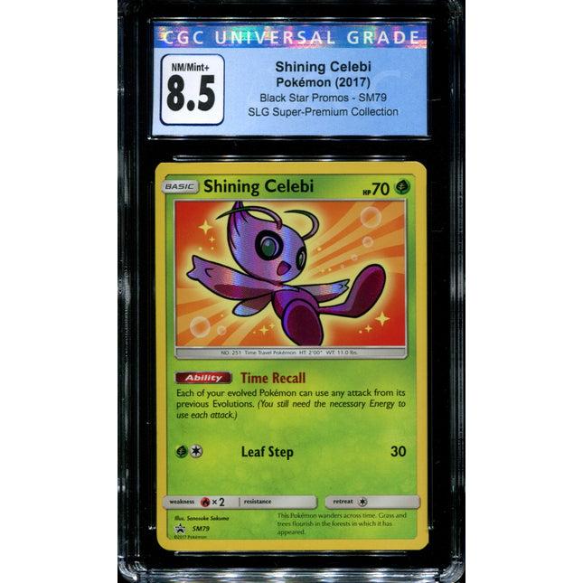 Shining Celebi - SM79 - CGC 8.5 - Black Star Promo - Shining Legends - Pokemon -  15155