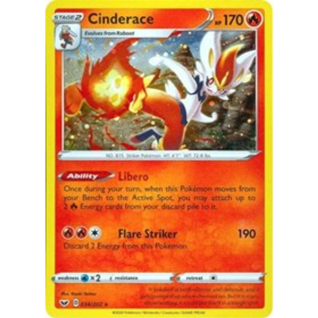 Cinderace - 034/202 (Cosmos Holo) [Miscellaneous Cards & Products]