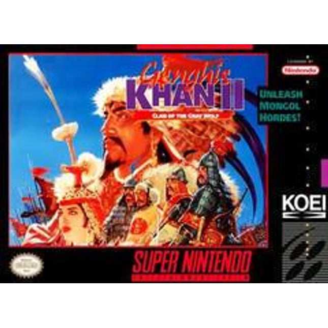 Genghis Khan II Clan of the Gray Wolf - Super Nintendo