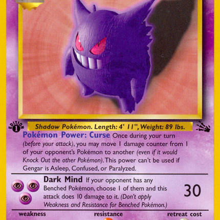 Gengar (20/62) [Fossil 1st Edition]