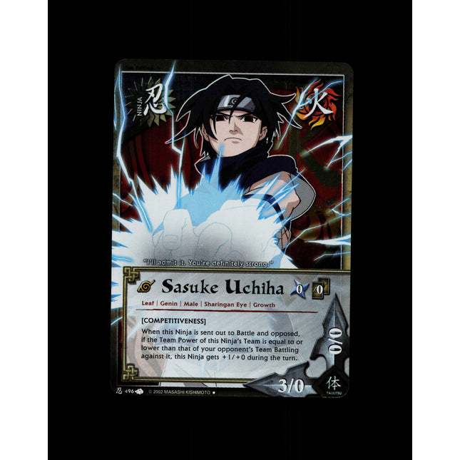 Sasuke Uchiha - 496 - NM - 1st Edition - Foil - Naruto CCG - D4-167