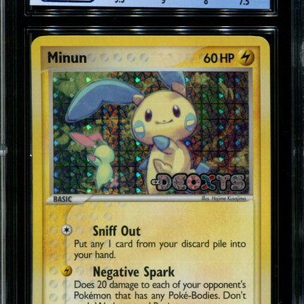 Minun - 41/107 - CGC 8 - Reverse Holo - Ex Deoxys - 36619