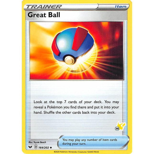 Great Ball (164/202) (Pikachu Stamp #38) [Battle Academy 2022]