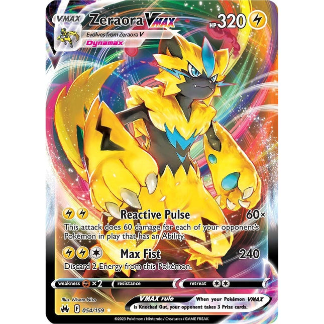 Zeraora VMAX (054/159) [Sword & Shield: Crown Zenith]