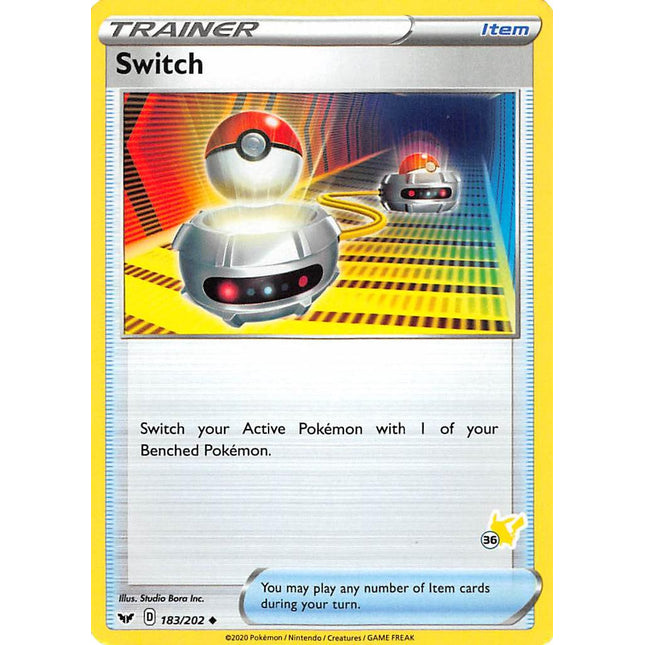 Switch (183/202) (Pikachu Stamp #36) [Battle Academy 2022]