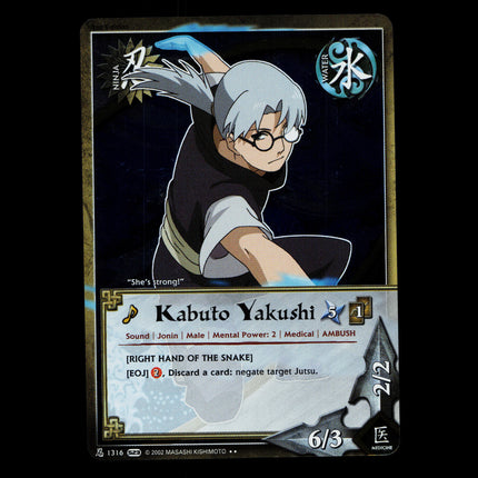 Kabuto Yakushi - 1316 - NM - 1st Edition Foil - S23 - Naruto CCG - D3-81