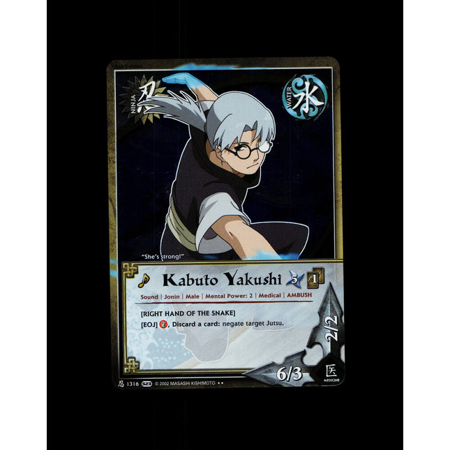 Kabuto Yakushi - 1316 - NM - 1st Edition Foil - S23 - Naruto CCG - D3-81