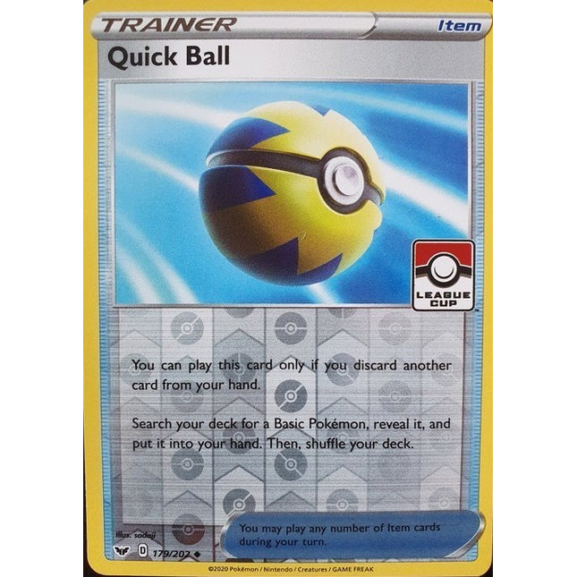 Quick Ball (179/202) (League Promo) [Sword & Shield: Base Set]