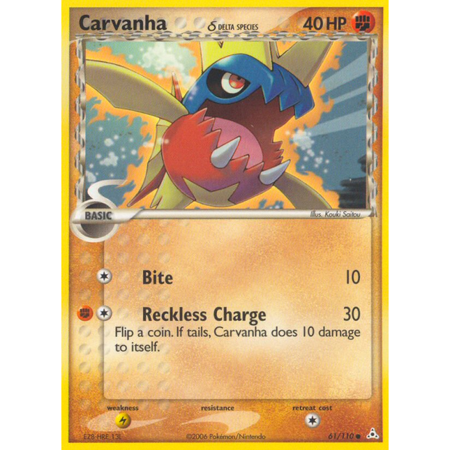 Carvanha (61/110) (Delta Species) [EX: Holon Phantoms]