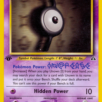 Unown [I] (68/75) [Neo Discovery 1st Edition]