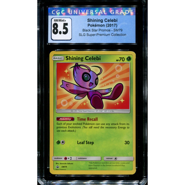 Shining Celebi - SM79 - CGC 8.5 - Black Star Promo - Shining Legends - Pokemon -  15160