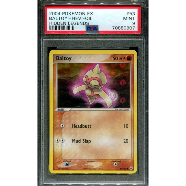 Baltoy - 53/101 - PSA 9 - Reverse Holo - Hidden Legends - Pokemon - 80907