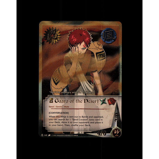 Gaara of the Desert - 145 - NM - 1st Edition - Foil - Naruto CCG - D4-344