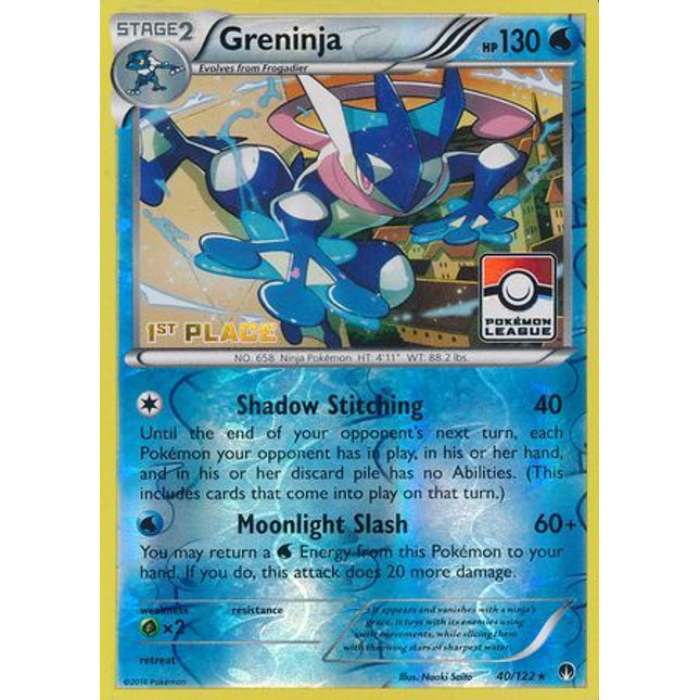 Greninja (40/122) (League Promo 1st Place) [XY: BREAKpoint]