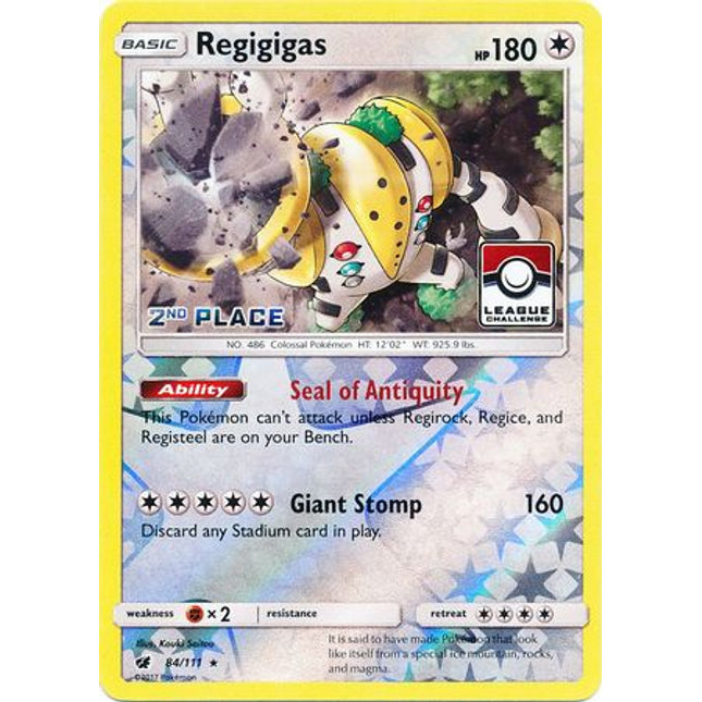 Regigigas (84/111) (League Promo 2nd Place) [Sun & Moon: Crimson Invasion]