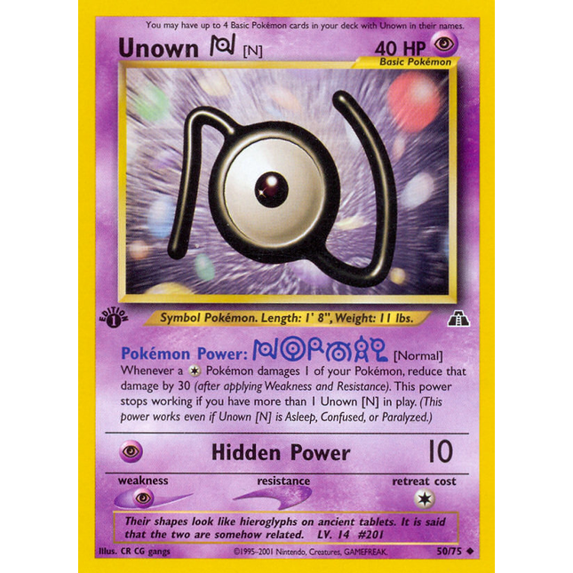 Unown [N] (50/75) [Neo Discovery 1st Edition]